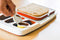Theomatik multifunctioneel bord - Eten hulpmiddel - Anti-slip vakjes - Rood/wit