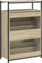 Schoenenkast 75x34x112 cm bewerkt hout sonoma eikenkleurig