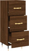 vidaXL - Dressoir - 34,5x34x90 - cm - bewerkt - hout - bruin - eikenkleur