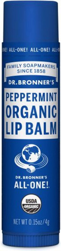 Dr. Bronner's Lippenbalsem Peppermint Organic Lip Balm - Duurzaam - Lipverzorging - Lippenbalsem