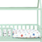 Juskys Marli - Kinderbed - Inclusief valbeveiliging en lattenbodem - Mint 80 x 160 cm