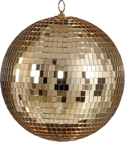 House of Seasons Kerst Discobal - Ø25 cm - Champagnekleurig spiegelglas