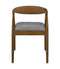 hsm collection – modena eetkamerstoel – teak & grijs – 55 × 41 × 78 cm