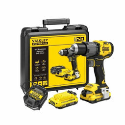 Stanley FATMAX V20 - 18V Accu Klopboor-/Schroefmachine - 2x 2,0 Ah Li-Ion - 80 Nm (2 stuks)