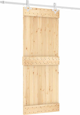 vidaXL - Schuifdeur - met - beslag - 80x210 - cm - massief - grenenhout