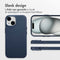 Accezz MagSafe Leather Backcover - Krasbestendig - Donkerblauw (iPhone 15)