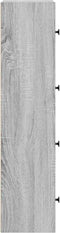 vidaXL - Boekenkast - 40x24x102 - cm - bewerkt - hout - grijs - sonoma - eikenkleurig