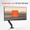 Luft Gasveer Monitorarm - Enkelvoudige Beugel - 13 t/m 32 Inch - Ergonomisch - Mat zwart