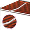 vidaXL - Luifel - automatisch - met - LED - en - windsensor - 5x3 - m - oranje - en - bruin