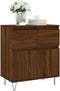 vidaXL - Dressoir - 60x35x70 - cm - bewerkt - hout - bruin - eikenkleur