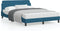 vidaXL - Bedframe - met - hoofdeinde - fluweel - blauw - 140x190 - cm