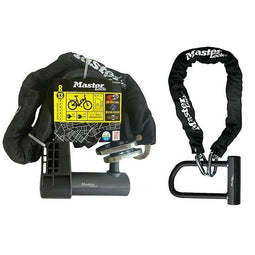 Masterlock 8376EURDPRO - U-slot met ketting 10 mm x 1 m - ART2 FUB gecertificeerd - Zwart