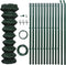 vidaXL - Gaashek - met - palen - 25x1,25 - m - gegalvaniseerd - staal - zilverkleurig
