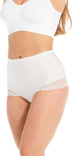 MAGIC Bodyfashion Dream Hi-Thong Lace - String hoge taille met kanten details - Snow White