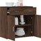 vidaXL - Dressoir - 79x38x80 - cm - bewerkt - hout - bruin - eikenkleur
