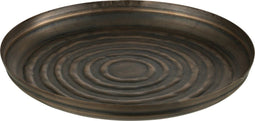 J-Line plateau Rond Klassiek - ijzer - brons - small