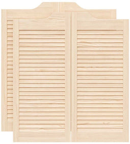 vidaXL - Draaideuren - louvre - design - 2-Paar - 90x80 - cm - massief - grenenhout