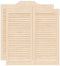 vidaXL - Draaideuren - louvre - design - 2-Paar - 90x80 - cm - massief - grenenhout