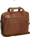 Chesterfield Laptoptas Waxed Pull Up Leer - cognac