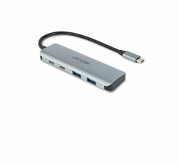 Dicota D32061 - USB Hub - 4 poorten USB Type-C en USB 4 - Zilver