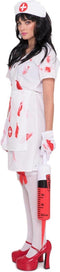 Folat Zombie Verpleegster Pakje S/M - Jurk schort hoofdkapje handschoenen - Wit