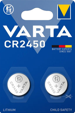Varta CR2450 - Lithium knoopcel-batterij - 560mAh - Zilver (2 stuks)