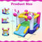Coast Springkussen - 2-in-1 Opblaasbaar Kasteel met Glijbaan - 260 x 195 x 219 cm - Multicolor