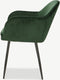 Furnicher Brando Eetkamerstoel - Fluwelen bekleding - Modern design - Stalen frame - Groene fluweel - Zwarte poten