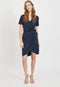 VILA VINAYELI SS KNEE WRAP DRESS - Dames Jurk - V-hals - Maat L