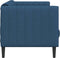 vidaXL - Driezitsbank - stof - blauw