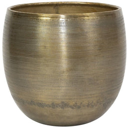 Ter Steege Bloempot Aluminium Goud D 31 cm H 28 cm