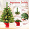 Coast Kunstkerstboom - Tafelkerstboom - 50 LED lampjes 64 cm - Groen