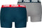 PUMA BASIC BOXER - Boxershorts Katoen Stretch - Donker Blauw / Grijs (2 stuks)