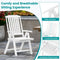 Coast Vouwbare Tuinstoel - Hoge Rugleuning - HDPE kunststof - Weerbestendig - Opvouwbaar - Wit