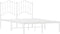 vidaXL - Bedframe - met - hoofdbord - metaal - wit - 120x190 - cm