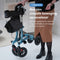 Safe Age® Rollator - Lichtgewicht opvouwbaar - Gevoerde zitting rugleuning - Blauw