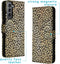 iMoshion Hoesje Geschikt voor Samsung Galaxy S21 Hoesje Met Pasjeshouder - iMoshion Design Softcase Bookcase - Goud / Zwart / Allover de luxe