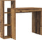 vidaXL - Bureau - met - Opslag - in - Oud - Hout - 100x40x90 - cm - van - Gefabriceerd - Hout