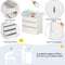 Woltu Luiercommode - 2-in-1 met 3 lades - Ergonomisch 86 cm - Wit en Eiken