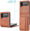 iMoshion Hoesje Geschikt voor Samsung Galaxy Z Flip 3 Hoesje Met Pasjeshouder - iMoshion Luxe Bookcase flip versie - Bruin
