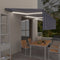vidaXL - Luifel - met - rolgordijn, - LED - en - windsensor - 4x3 - m - oranje - en - bruin