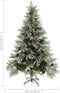 vidaXL - Kerstboom - met - LED - en - dennenappels - 150 - cm - PVC - en - PE - groen - en - wit