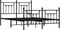 vidaXL - Bedframe - met - hoofd- - en - voeteneinde - metaal - zwart - 150x200 - cm