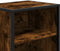 vidaXL - Nachtkastje - 40x31x50 - cm - bewerkt - hout - en - metaal - gerookt - eiken