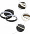 Led plafondlamp dubbele ring - 2 LED-ringen - zwart - 26x17 cm