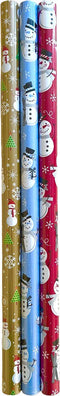 Benza Sneeuwman Assortiment - Cadeaupapier - 65 Rollen 200 x 70 cm Multikleur
