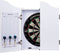 Longfield Darts - Houten cabinet - Dartbord 6 Steeltip pijlen Whiteboard + marker - Kleur Wit - Hout Fineer