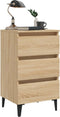 vidaXL - Nachtkastjes - 2 - st - met - metalen - poten - 40x35x69 - cm - sonoma - eiken