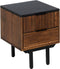 Nachtkastje ABNER Bruin Zwart Ijzer Mangohout 40 x 40 x 50 cm