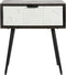 Nachtkastje DKD Home Decor 45 x 38 x 50 cm Zwart Metaal Wit Mangohout Wengue